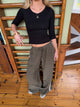 Tessy bluse med trekvartærmer - Sort