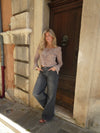 Capucine bluse med zebraprint - Brun