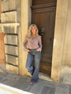 Capucine bluse med zebraprint - Brun