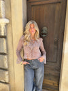Capucine bluse med zebraprint - Brun