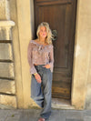 Capucine bluse med zebraprint - Brun