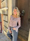 Capucine bluse med zebraprint - Brun