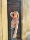 Capucine bluse med zebraprint - Brun