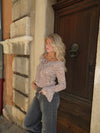 Capucine bluse med zebraprint - Brun