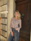 Capucine bluse med zebraprint - Brun