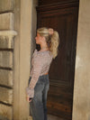 Capucine bluse med zebraprint - Brun