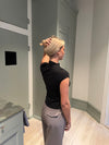 Leonie top med knapper - Sort