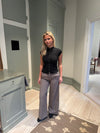 Leonie top med knapper - Sort