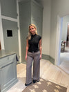 Leonie top med knapper - Sort