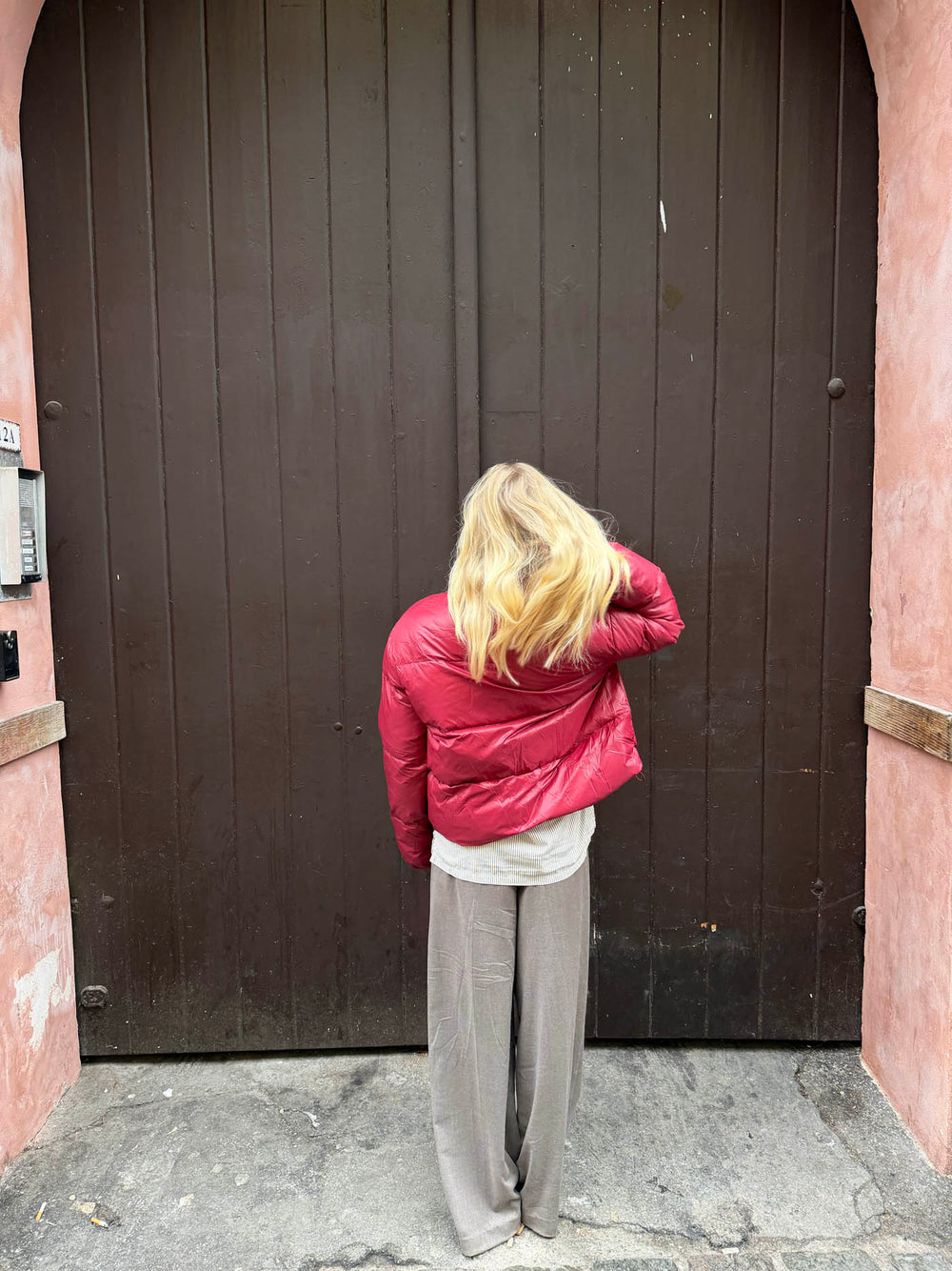 Elin pufferjakke - Rød