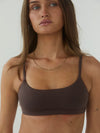 Smooth bralette - Brun