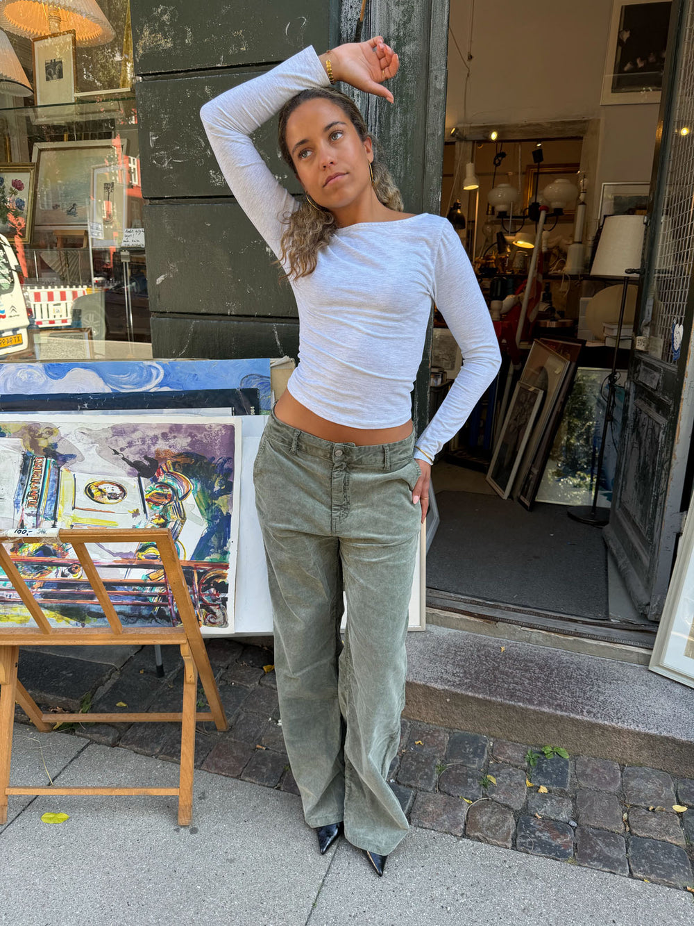 Noely bukser - Kaki