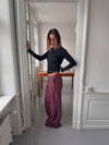 Sussa bukser med detaljer - Bordeaux