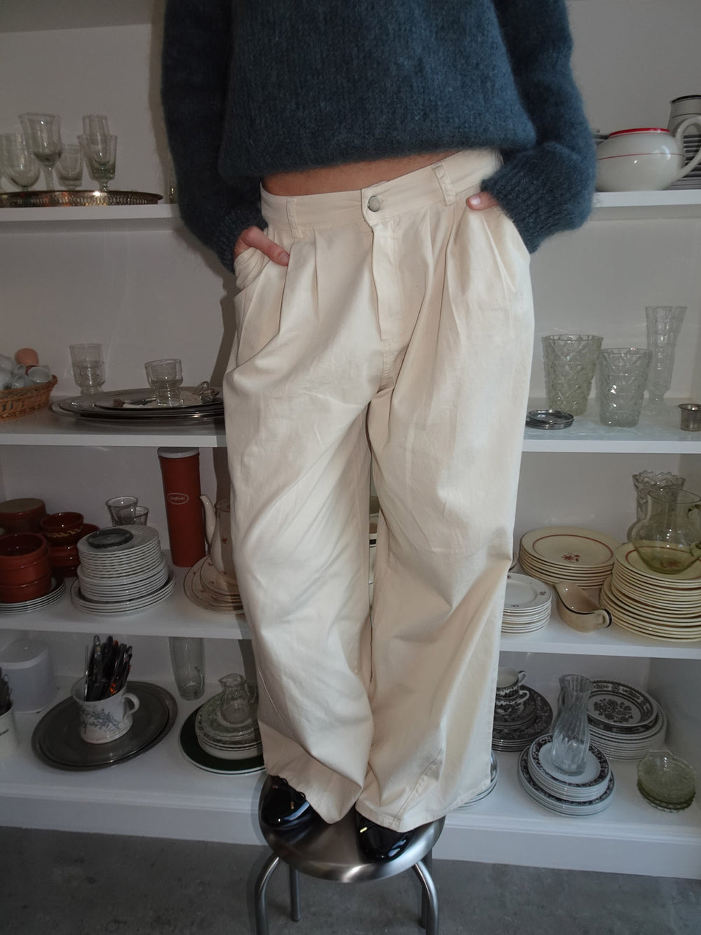 Chamomile bukser med lige ben - Off white