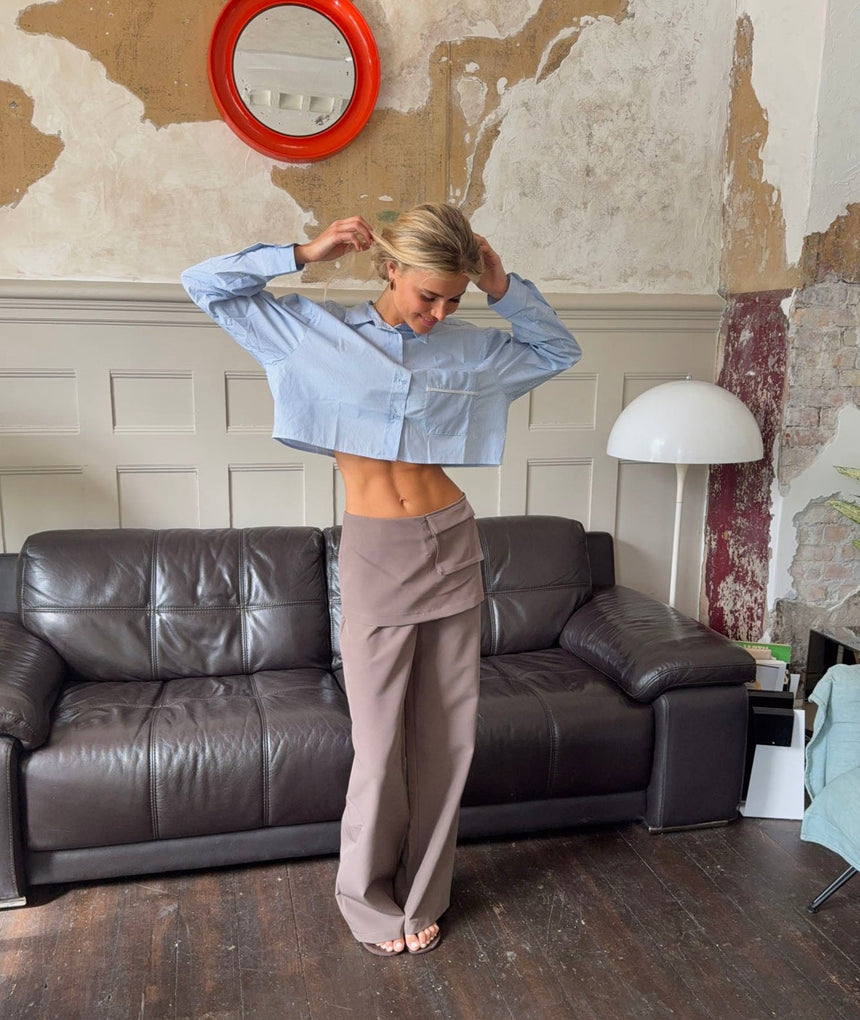 Thealine bukser med nederdel - Taupe