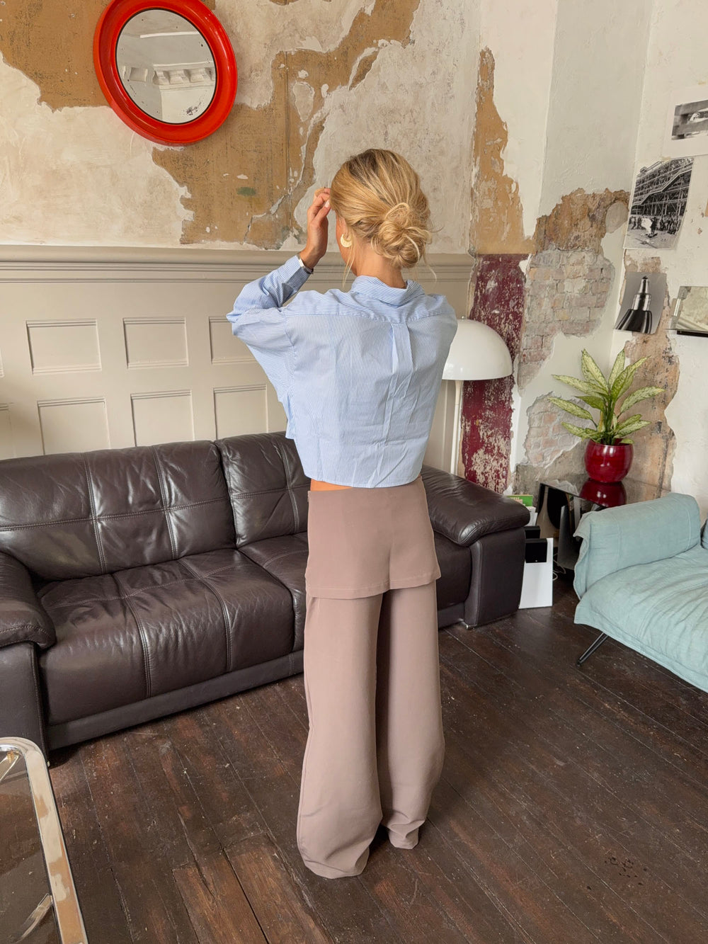 Thealine bukser med nederdel - Taupe