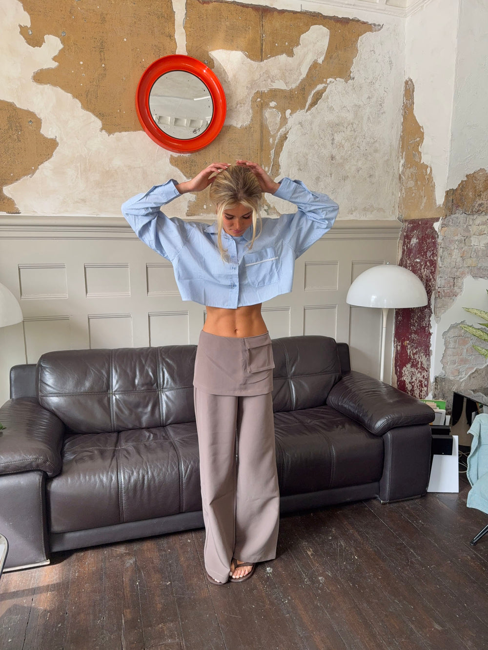 Thealine bukser med nederdel - Taupe