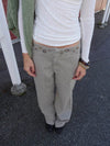 Tanija jeans med ringdetaljer - Beige