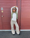 Tanija jeans med ringdetaljer - Beige