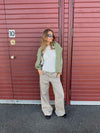 Tanija jeans med ringdetaljer - Beige