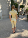 Kassa capris med tern - Gul/hvid