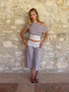Camina caprishorts med blonder - Beige
