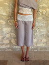 Camina caprishorts med blonder - Beige