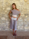 Camina caprishorts med blonder - Beige