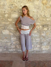 Camina caprishorts med blonder - Beige