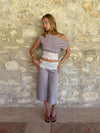 Camina caprishorts med blonder - Beige