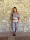 Camina caprishorts med blonder - Beige