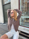 Grace cardigan i strik - Brun