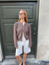 Grace cardigan i strik - Brun