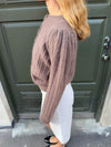 Grace cardigan i strik - Brun