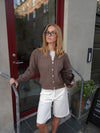 Grace cardigan i strik - Brun
