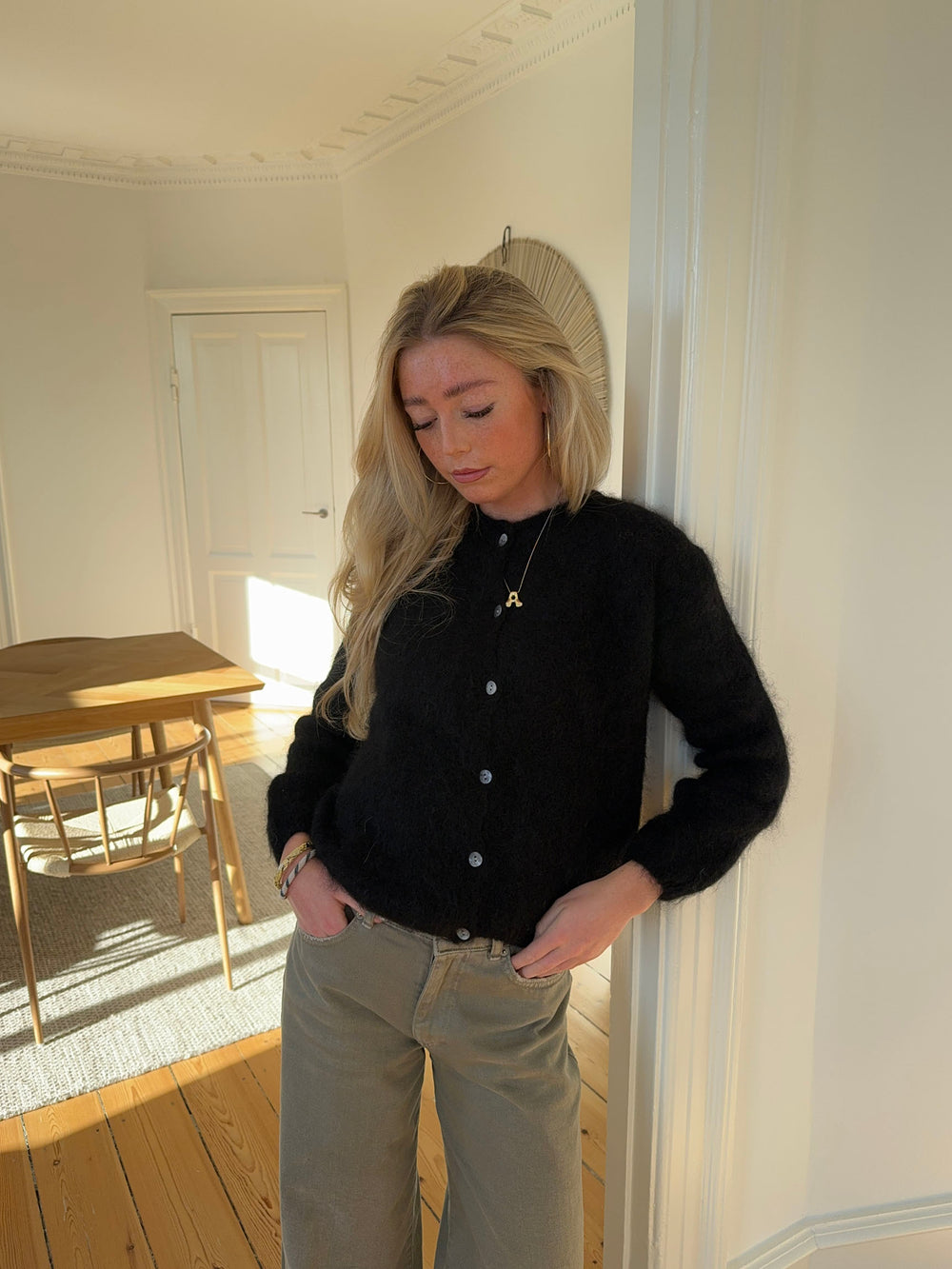 Jamilla mohair cardigan - Sort