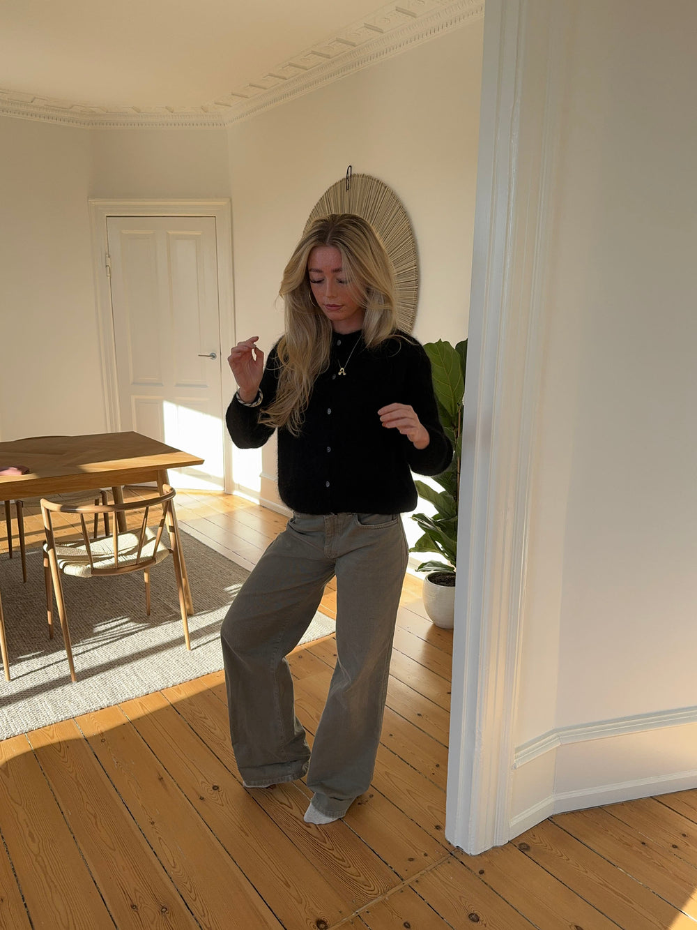 Jamilla mohair cardigan - Sort
