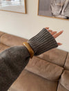 Lykke chunky armbånd - Mørk karamel