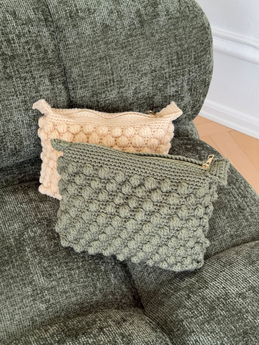 Hæklet clutch - Grøn