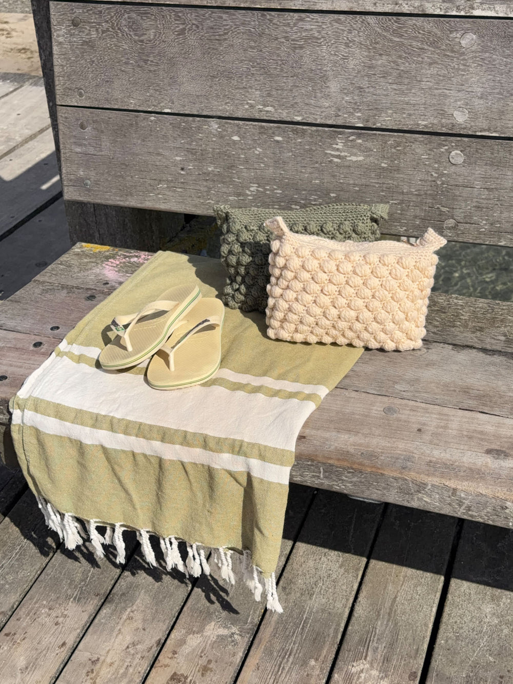 Hæklet clutch - Cremefarvet