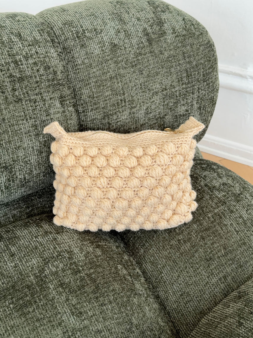 Hæklet clutch - Cremefarvet
