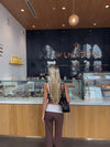Essential folded yoga pants - Espresso/candyfloss