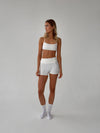 Folded essential shorts - Marshmallow