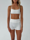 Folded essential shorts - Marshmallow