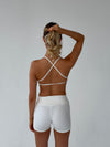 Folded essential shorts - Marshmallow
