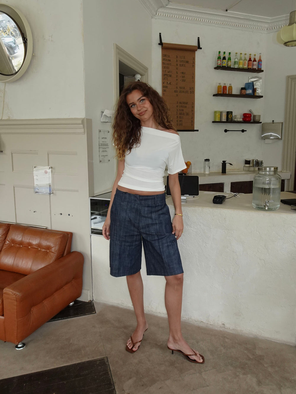 Florine figursyet t-shirt - Hvid