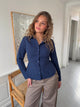 Alberte figursyet skjorte - Navy