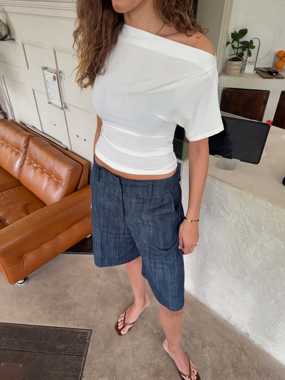 Florine figursyet t-shirt - Hvid