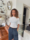 Florine figursyet t-shirt - Hvid