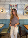 Florine figursyet t-shirt - Taupe